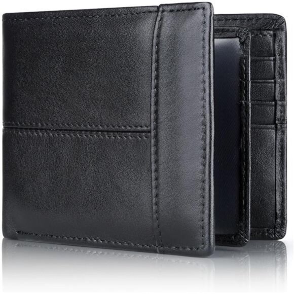 Mens Wallet Rfid Blocking Leather Wallet for Men Bifold Wallets - Picture 1 of 7